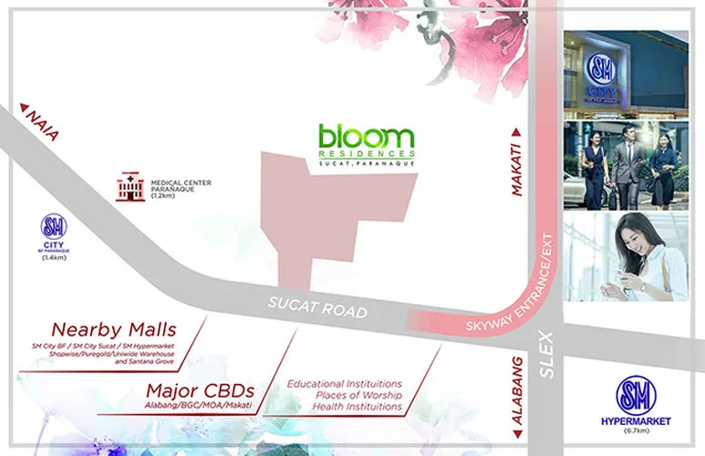 Bloom Residences Vicinity Map
