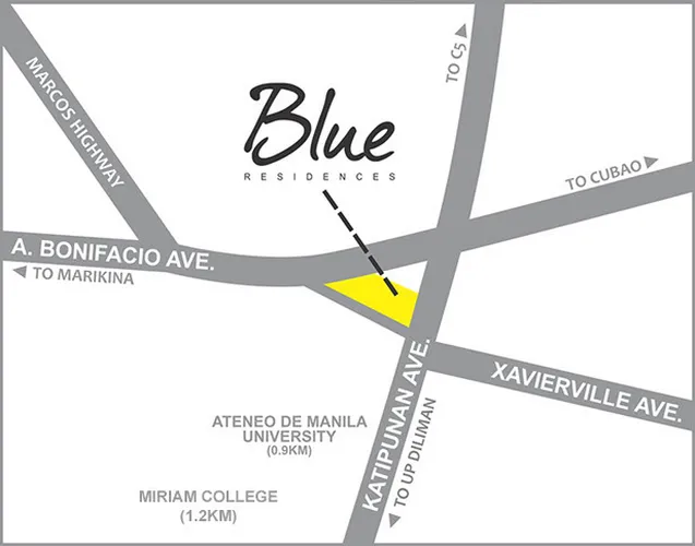 Blue Residences Vicinity Map