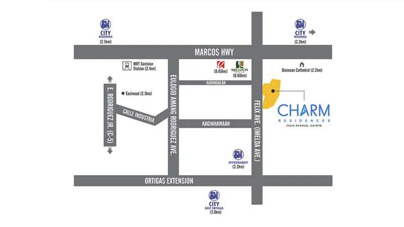 Charm Residences Vicinity Map