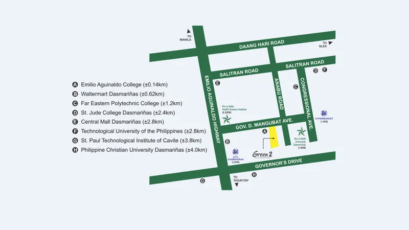 Green 2 Residences Vicinity Map