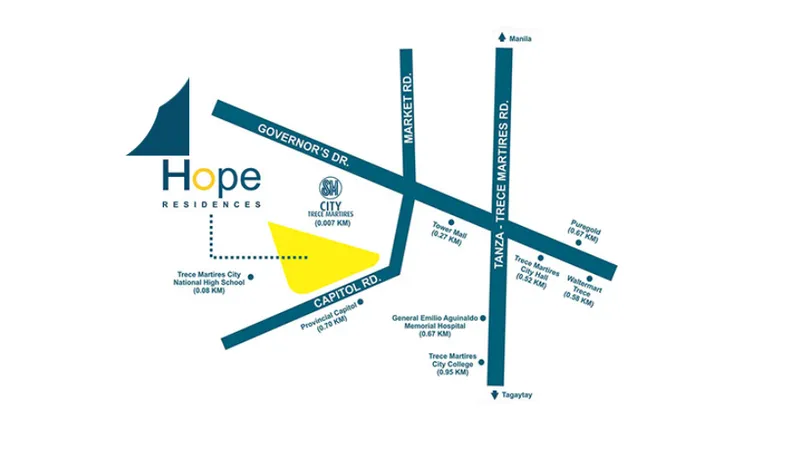 Hope Residences Vicinity Map