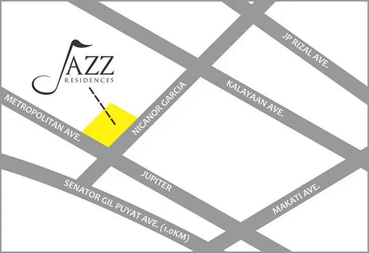 Jazz Residences Vicinity Map