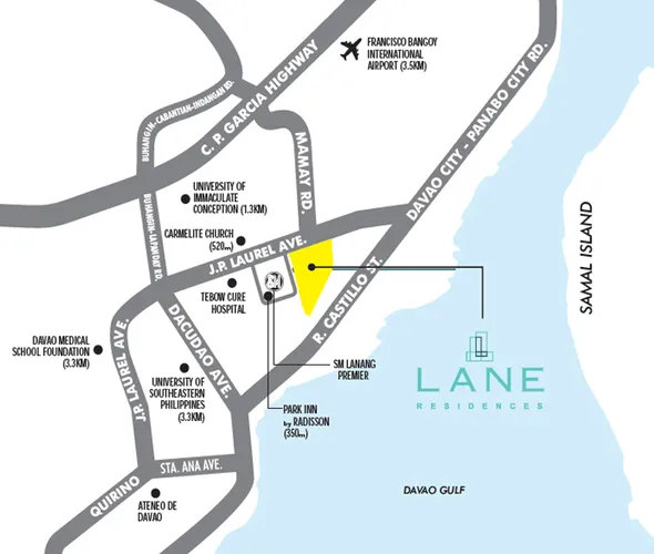 Lane Residences Vicinity Map