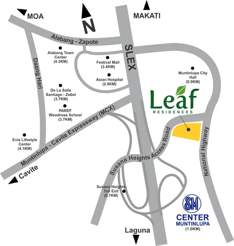 Leaf Residences Vicinity Map