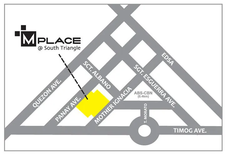 M Place at South Triangle Vicinity Map