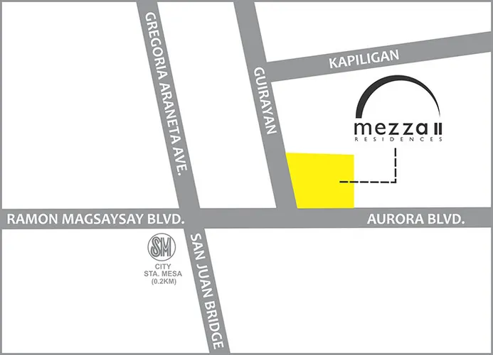 Mezza 2 Residences Vicinity Map