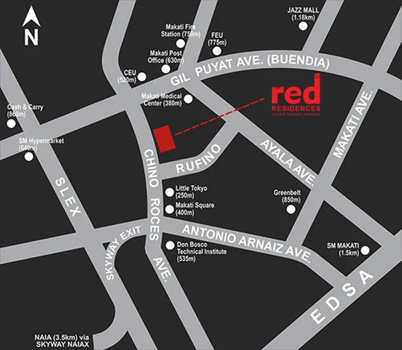 Red Residences Vicinity Map