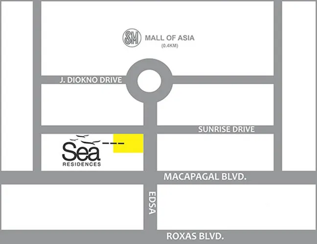 Sea Residences Vicinity Map