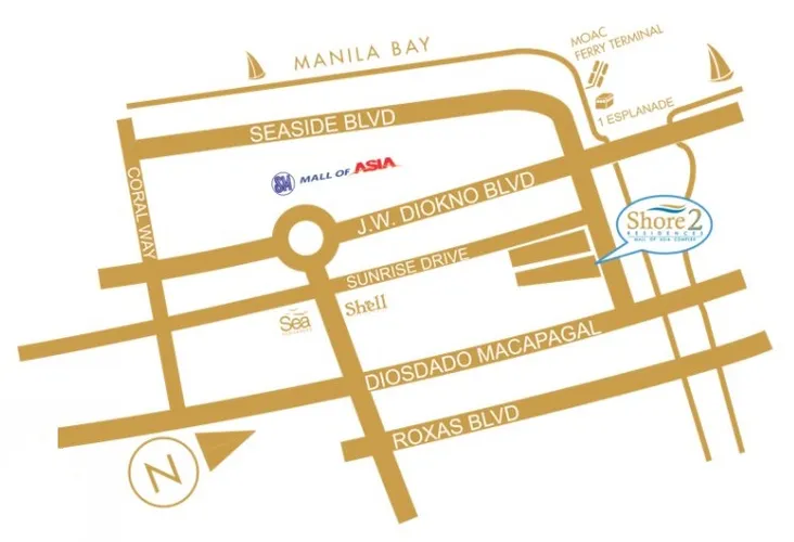 Shore 2 Residences Vicinity Map