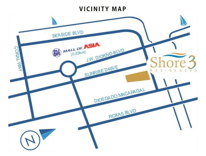 Shore 3 Residences Vicinity Map