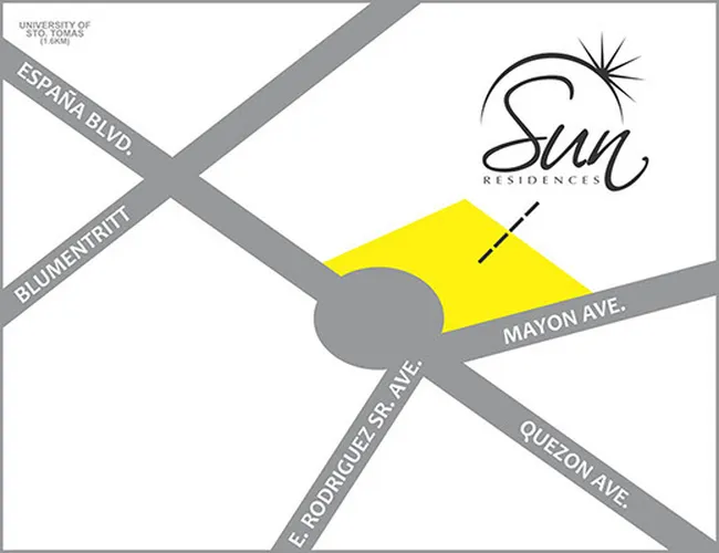 Sun Residences Vicinity Map