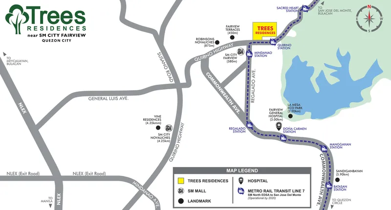 Trees Residences Vicinity Map